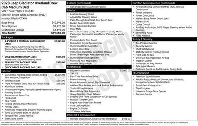 2020 Jeep Gladiator Overland 4x4