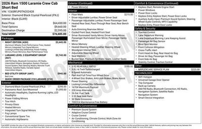 2026 RAM 1500 Laramie 4x4 Crew Cab 5'7" Box