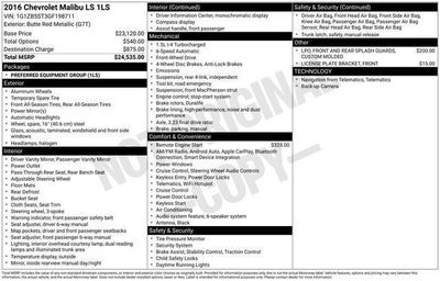 2016 Chevrolet Malibu LS