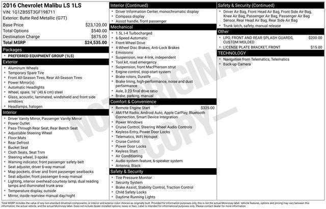 2016 Chevrolet Malibu LS