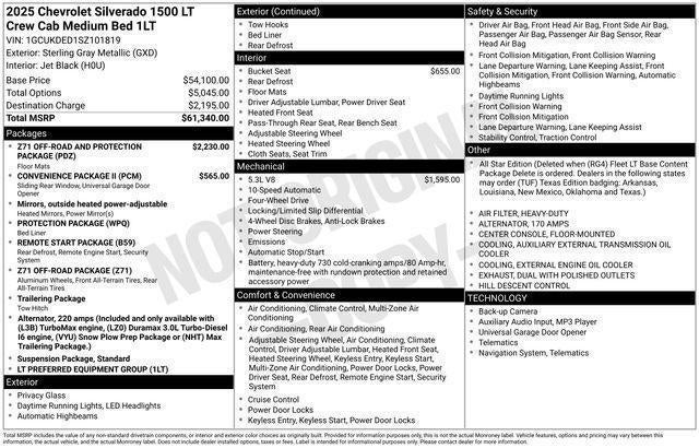 2025 Chevrolet Silverado 1500 Crew Cab Standard Box 4-Wheel Drive LT