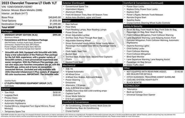 2023 Chevrolet Traverse AWD 1LT