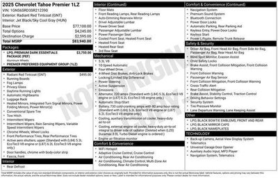 2025 Chevrolet Tahoe 4WD Premier