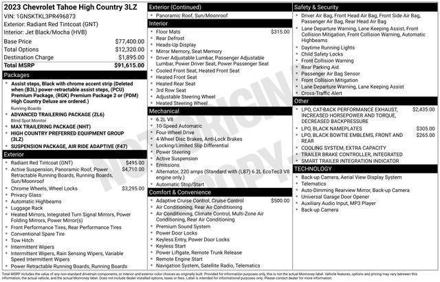 2023 Chevrolet Tahoe 4WD High Country