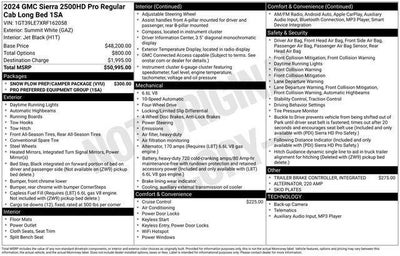 2024 GMC Sierra 2500 HD Regular Cab Long Box 4-Wheel Drive Pro