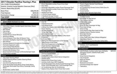 2017 Chrysler Pacifica Touring-L Plus FWD