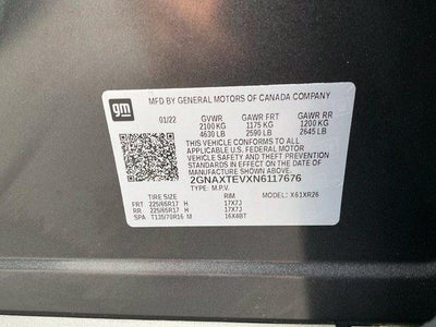 2022 Chevrolet Equinox AWD 4dr LT w/2FL
