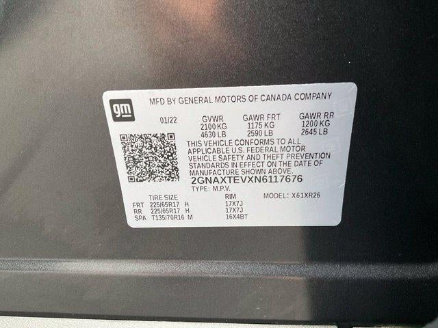2022 Chevrolet Equinox AWD 4dr LT w/2FL