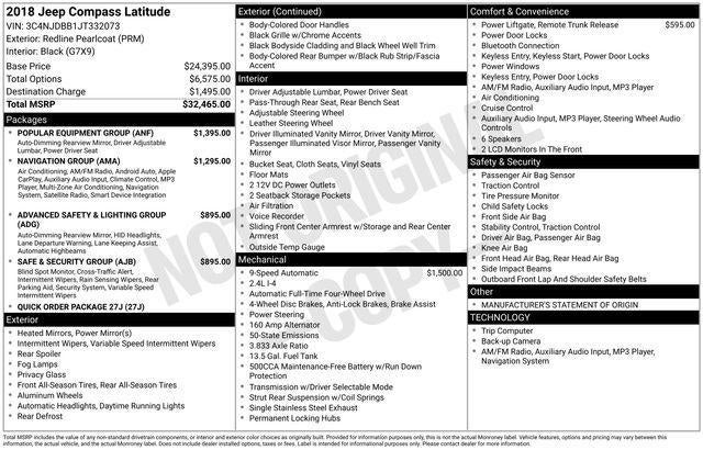 2018 Jeep Compass Latitude 4x4