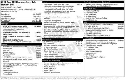 2018 RAM 2500 Laramie 4x4 Crew Cab 6'4" Box