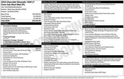 2024 Chevrolet Silverado 1500 Crew Cab Short Box 4-Wheel Drive LT 2FL