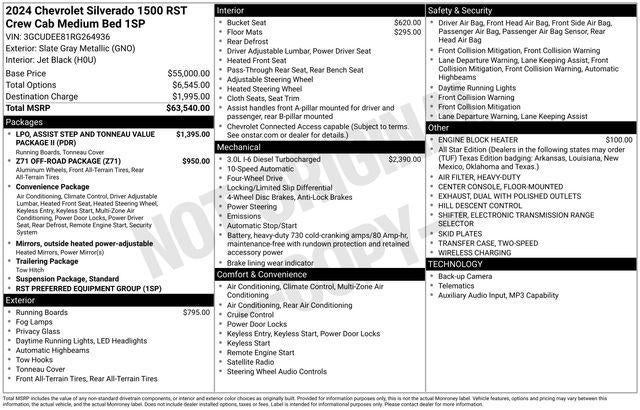 2024 Chevrolet Silverado 1500 Crew Cab Standard Box 4-Wheel Drive RST