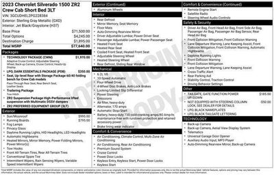 2023 Chevrolet Silverado 1500 Crew Cab Short Box 4-Wheel Drive ZR2