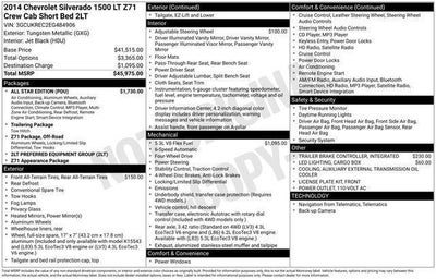 2014 Chevrolet Silverado 1500 Crew Cab Short Box 4-Wheel Drive LT w/1LT