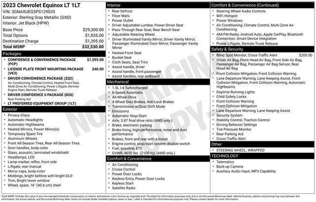 2023 Chevrolet Equinox AWD 4dr LT w/1LT