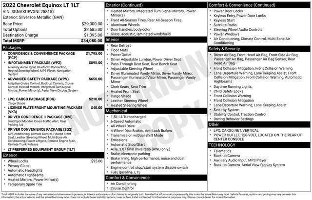 2022 Chevrolet Equinox AWD 4dr LT w/1LT