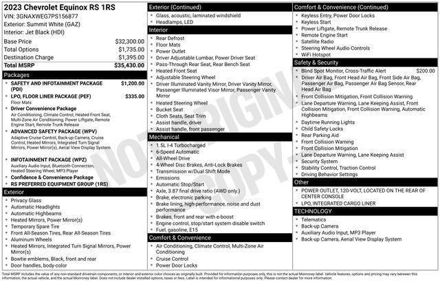 2023 Chevrolet Equinox AWD 4dr RS
