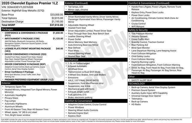 2020 Chevrolet Equinox AWD Premier