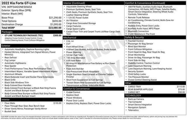 2022 Kia Forte GT-Line IVT
