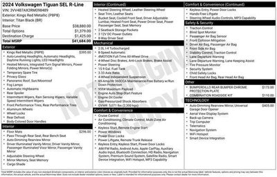 2024 Volkswagen Tiguan 2.0T SEL R-Line 4MOTION