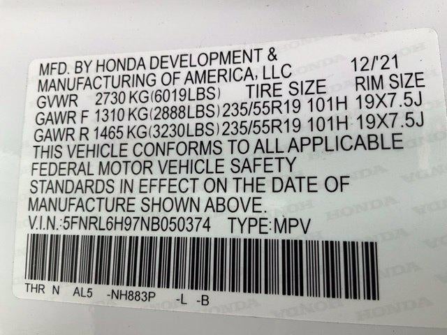 2022 Honda Odyssey Elite Auto