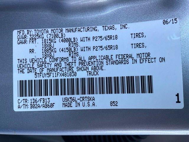 2015 Toyota Tundra 4WD Truck 4WD Double Cab Standard Bed 5.7L V8 SR5 (Natl)