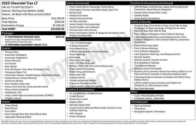 2025 Chevrolet Trax FWD 4dr LT
