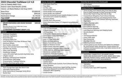 2022 Chevrolet Trailblazer AWD 4dr LS