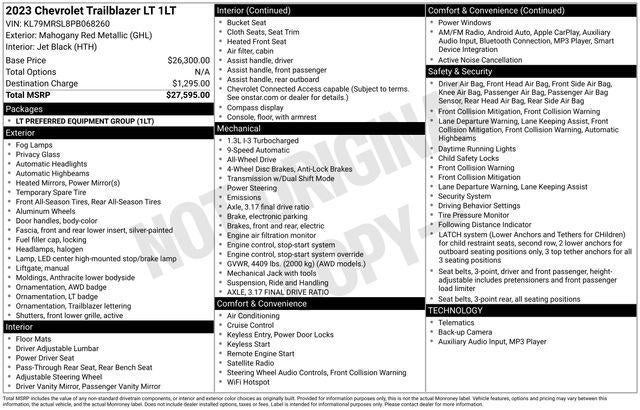 2023 Chevrolet Trailblazer AWD 4dr LT