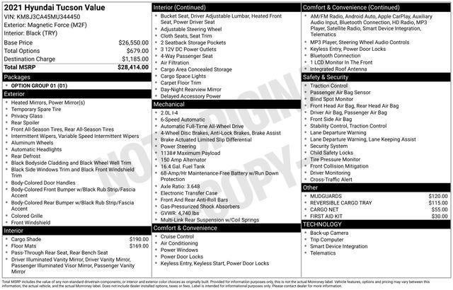 2021 Hyundai Tucson Value AWD