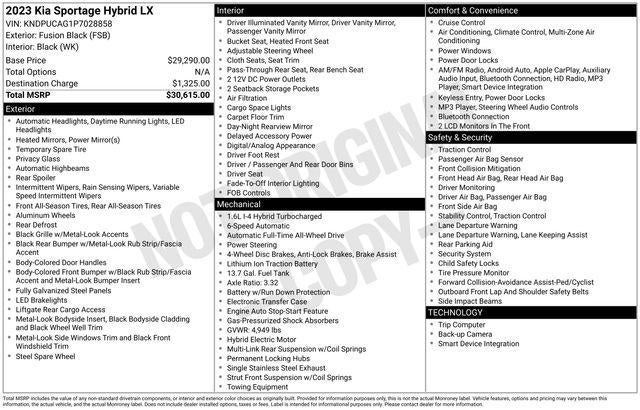 2023 Kia Sportage Hybrid LX AWD
