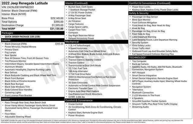 2022 Jeep Renegade Latitude 4x4