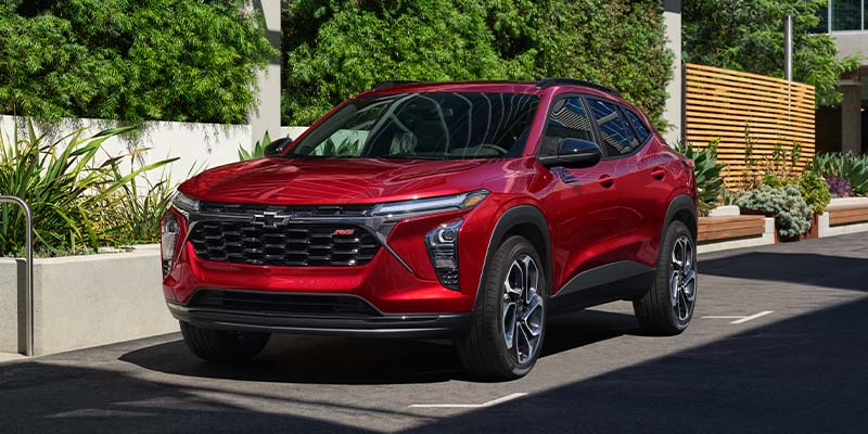 Red Chevy Trax Parked