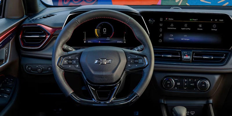 Interior Design of a Chevrolet Trailblazer showcasing the steering wheel