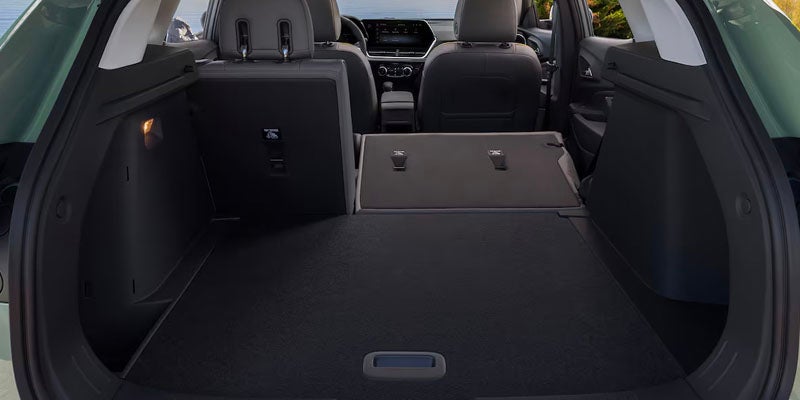 Interior Design of a Chevrolet Trax showcasing how much space there is when you put down the back seats